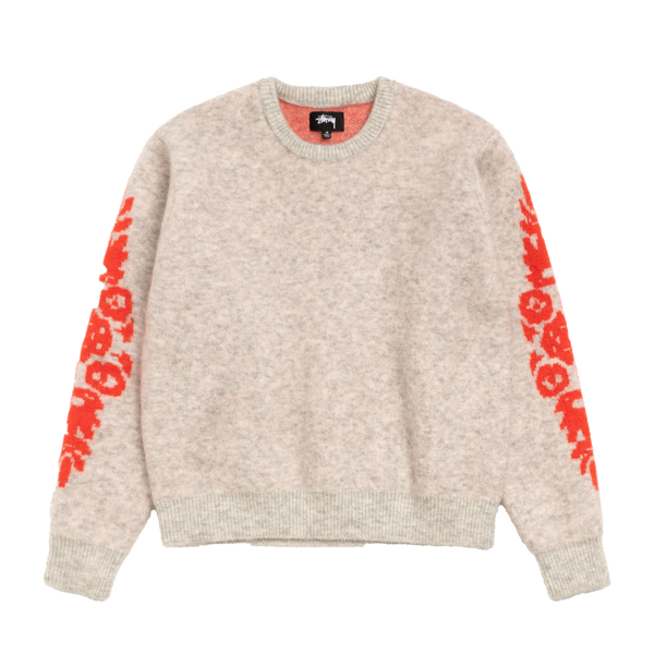 STUSSY - Flower Mohair Sweater - (Grey)