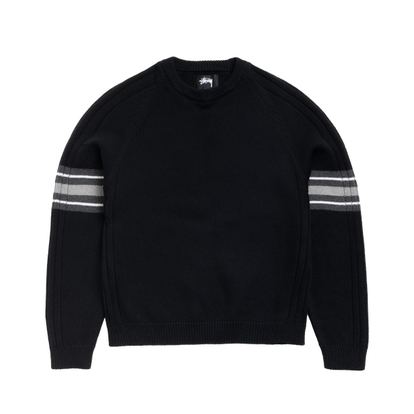 STUSSY - Stripe Raglan Crew - (Blac)