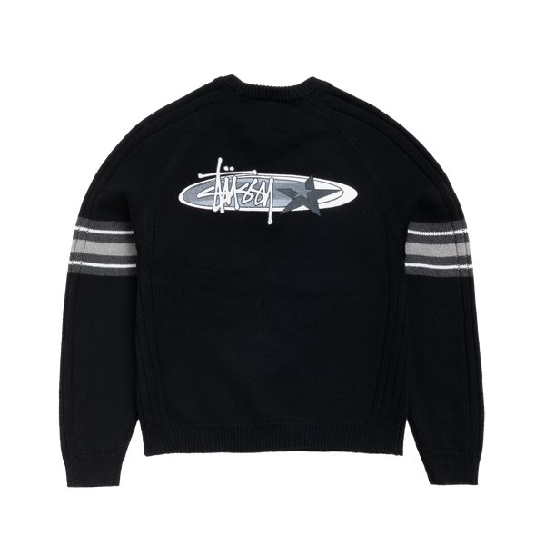 STUSSY - Stripe Raglan Crew - (Blac)