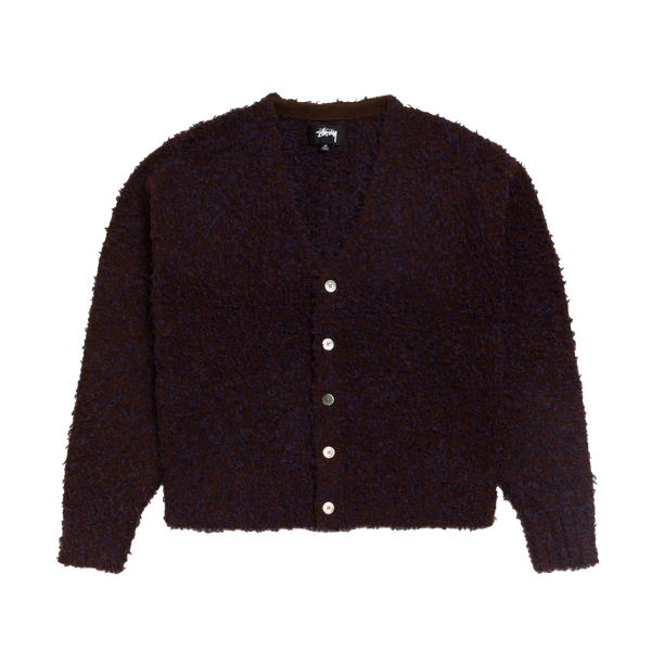 STUSSY - Textured Cardigan - (Navy Brown)