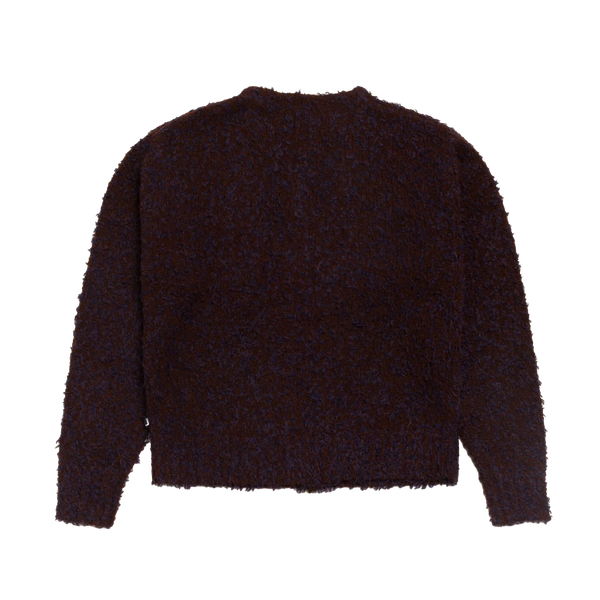 STUSSY - Textured Cardigan - (Navy Brown)