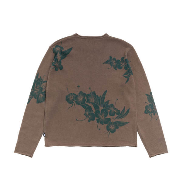 STUSSY - Floral Roll Neck Sweater - (Brown)