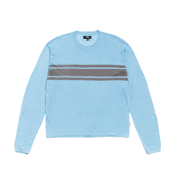 STUSSY - Striped Long Sleeve Sweater - (Blue)