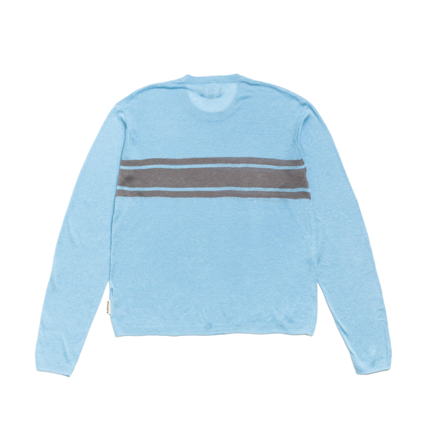 STUSSY - Striped Long Sleeve Sweater - (Blue)