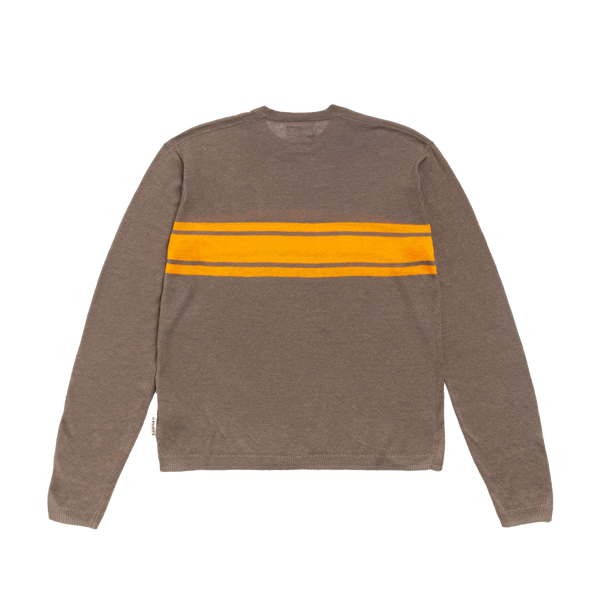 STUSSY - Striped Long Sleeve Sweater - (Brown)