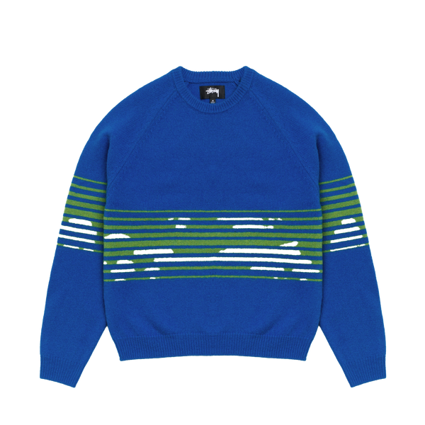 STUSSY - Shadow Stripe Raglan Sweater - (Blue)