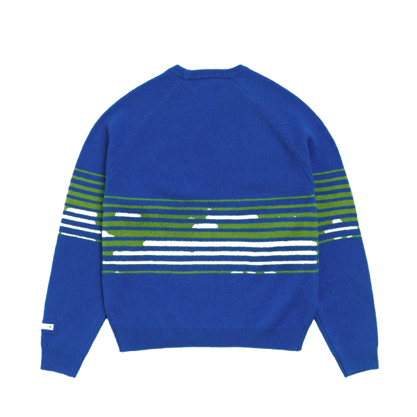 STUSSY - Shadow Stripe Raglan Sweater - (Blue)