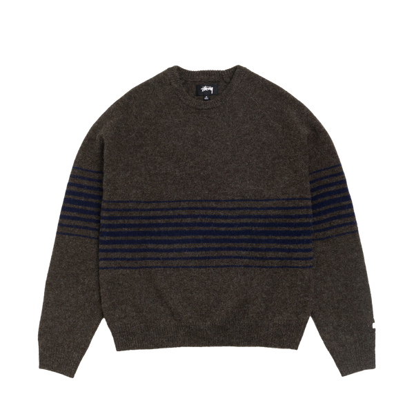 STUSSY - Shadow Stripe Raglan Sweater - (Dark Brown)