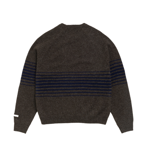 STUSSY - Shadow Stripe Raglan Sweater - (Dark Brown)