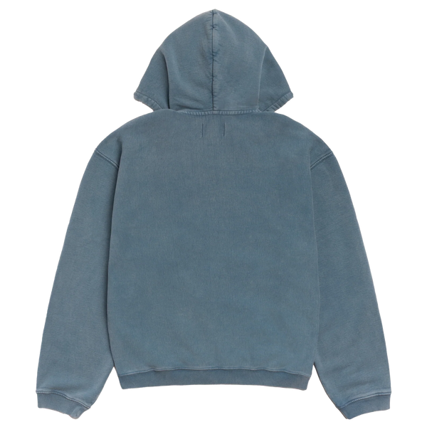 STUSSY - Faded Graphic Zip Hoodie - (Washed Navy)