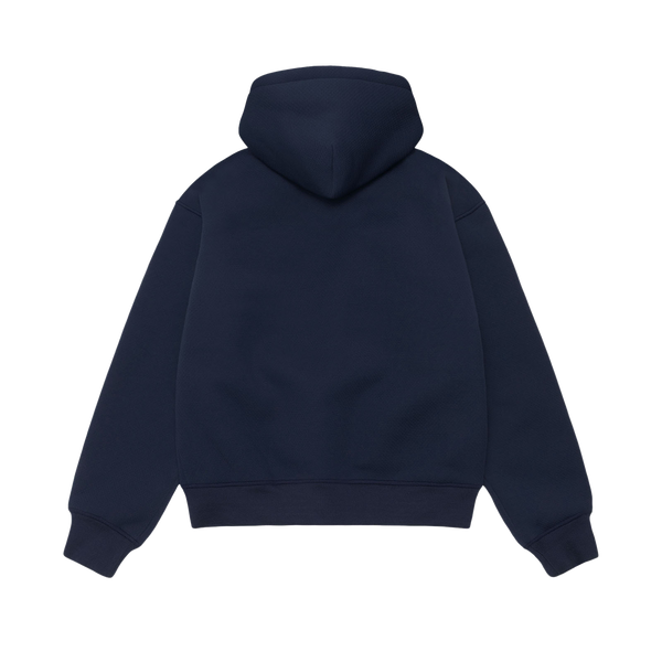 STUSSY - Bonded Sherpa Lined Hoodie - (Blue)