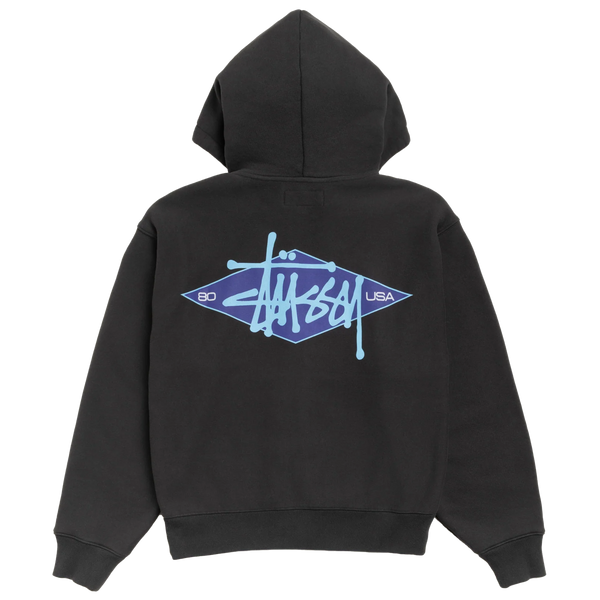 STUSSY - Basic Diamond Zip Hood - (Black)