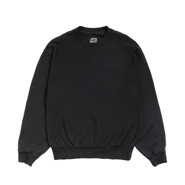 STUSSY - Lightweight Terry Crew - (Black)