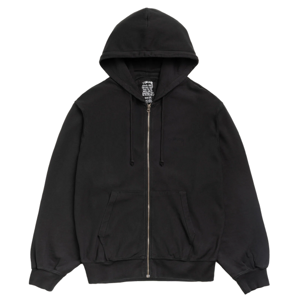 STUSSY - Lightweight Terry Zip Hoodie - (Black)