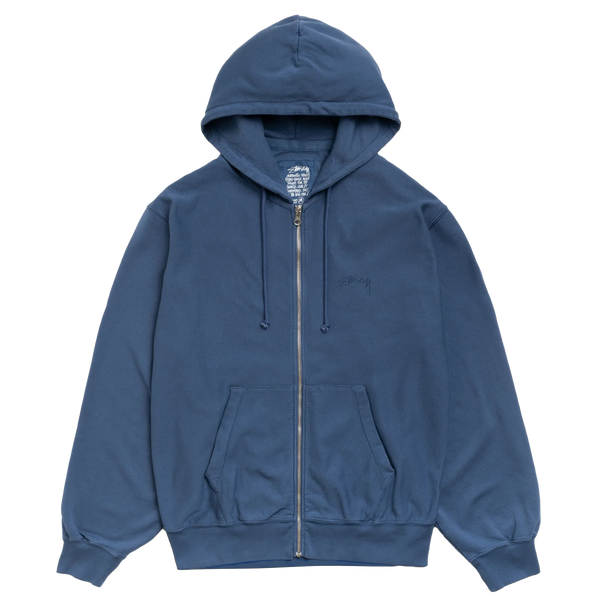 STUSSY - Lightweight Terry Zip Hoodie - (Blue)