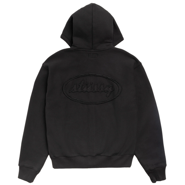 STUSSY - Cursive Applique Zip Hood - (Black)