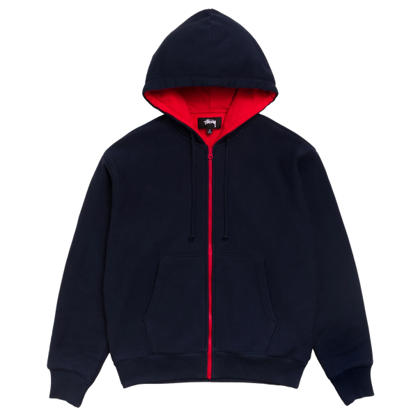 STUSSY - Double Faced Zip Hoodie - (Navy)