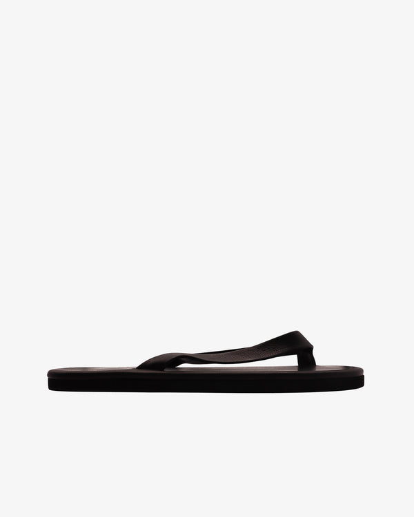 AURALEE - SOFT LEATHER FLIP-FLOPS - (BLACK)