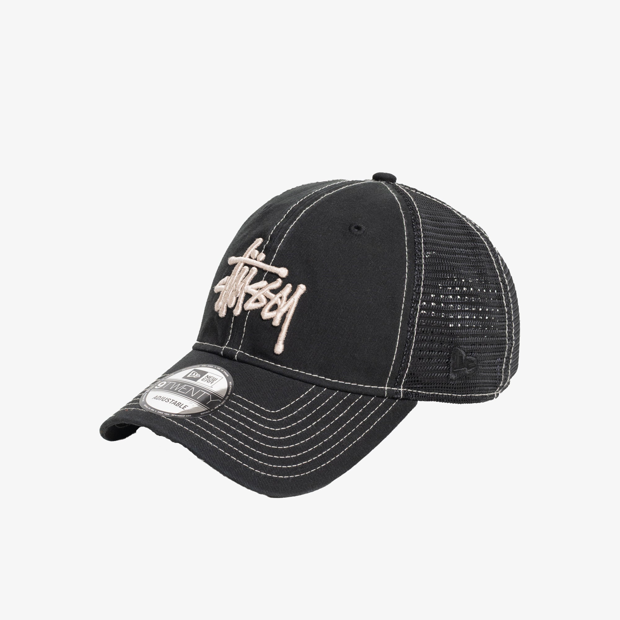 STUSSY: Washed Basic Trucker 9Twenty (Black) | DSMG E-SHOP