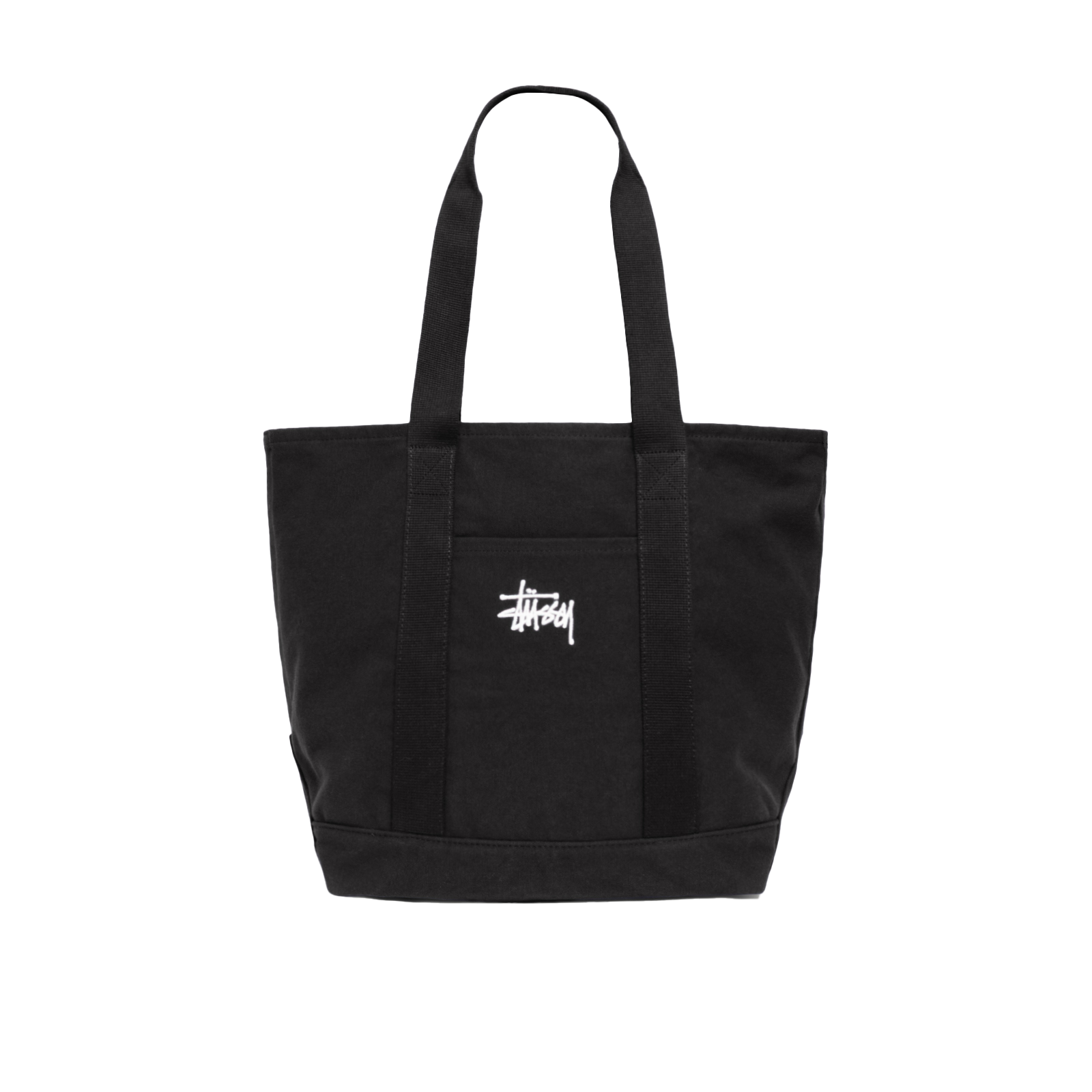 STUSSY: Canvas Market Tote Bag (Black) | DSMG E-SHOP