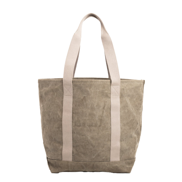 STUSSY - Waxed Canvas Market Tote Bag - (Ston)