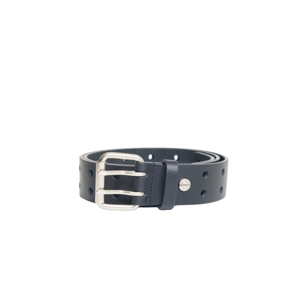 STUSSY - Leather Punch Out Belt - (Black)