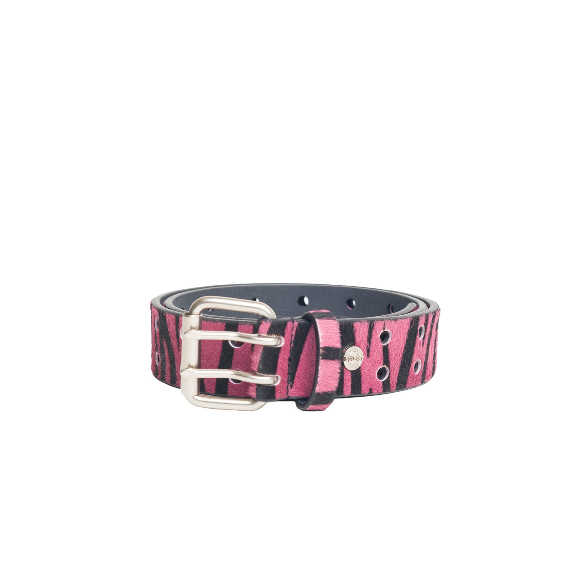 STUSSY: Leather Punch Out Belt (Phzp) | DSMG E-SHOP