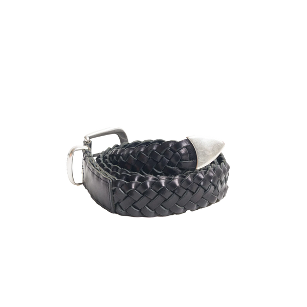 STUSSY - Leather Braided Belt - (Black)