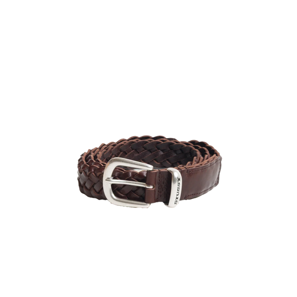 STUSSY - Leather Braided Belt - (Brown)
