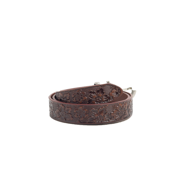 STUSSY - Leather Hawaiian Belt - (Brown)