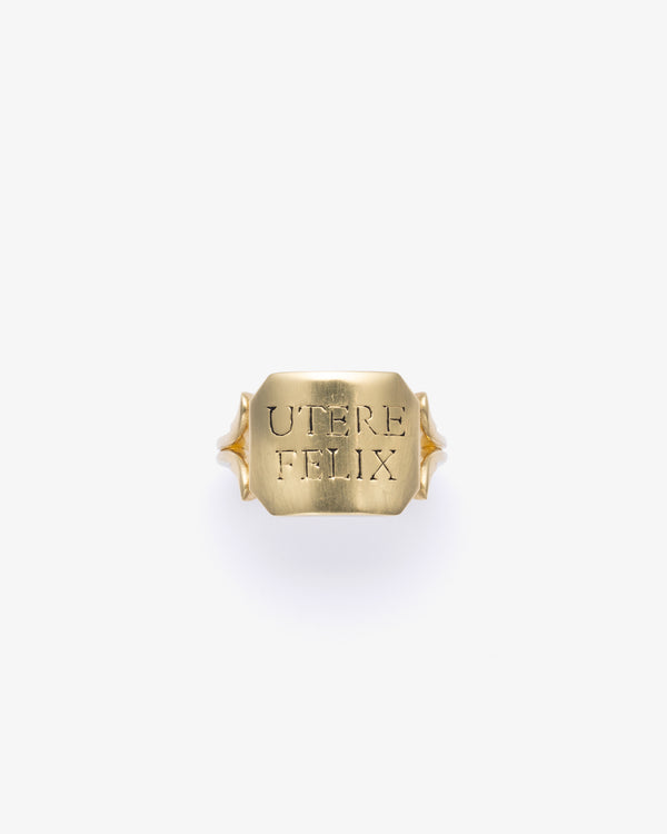 SYLVA & CIE - Utere Felix Ring /Use It Happi - (Yellow Gold)