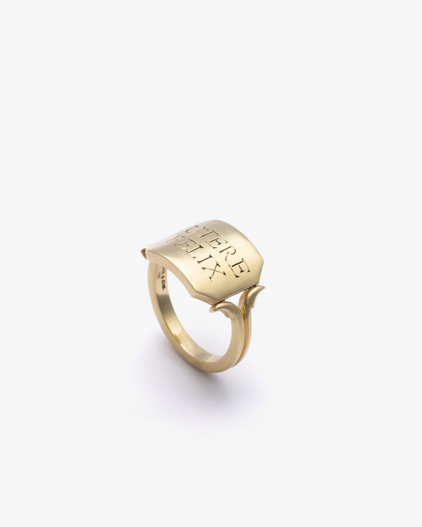 SYLVA & CIE - Utere Felix Ring /Use It Happi - (Yellow Gold)