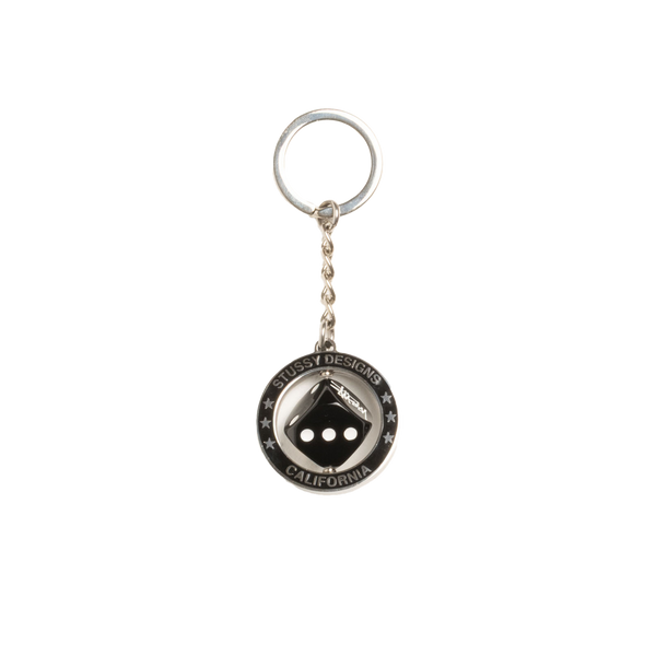 STUSSY - Spinning Dice Keychain - (Silver)