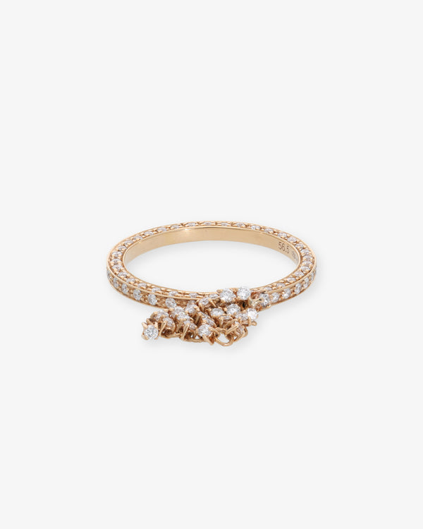DAUPHIN - Fluid Captured Diamond Ring - (Rose Gold)