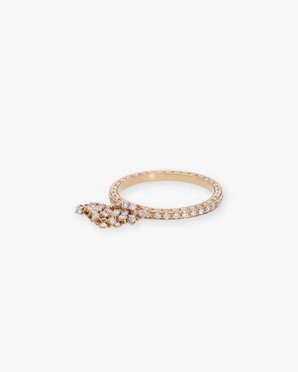DAUPHIN - Fluid Captured Diamond Ring - (Rose Gold)