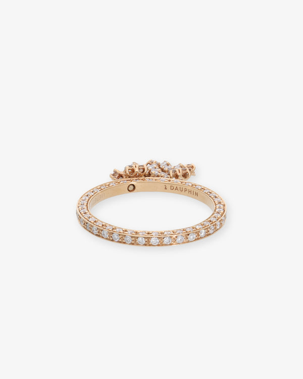 DAUPHIN - Fluid Captured Diamond Ring - (Rose Gold)