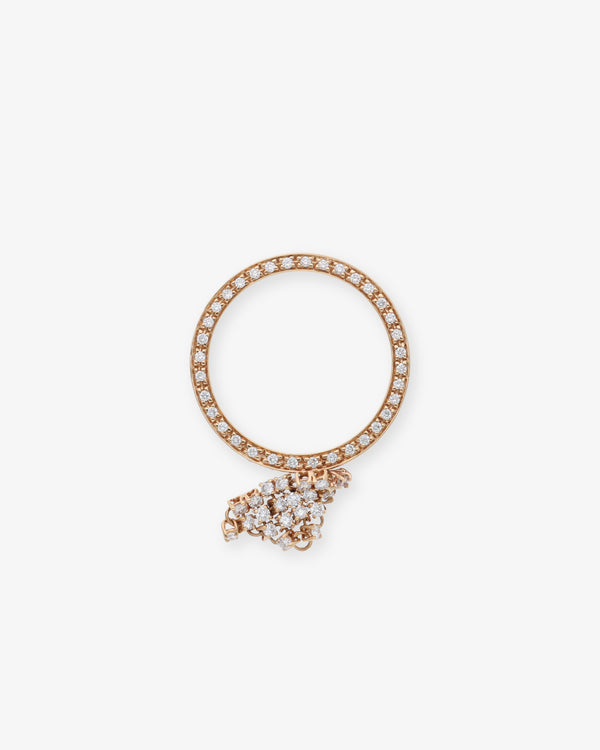 DAUPHIN - Fluid Captured Diamond Ring - (Rose Gold)