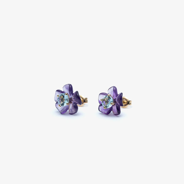 SOPHIE JOANNE - Amethyst Studs - (Yg)