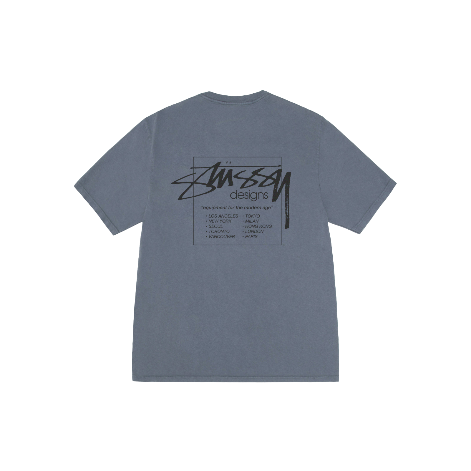 STUSSY: Modern Age Pig. Dyed Tee (Navy) | DSMG E-SHOP STUSSY: Modern Age Pig. Dyed Tee (Navy) | DSMG E-SHOP