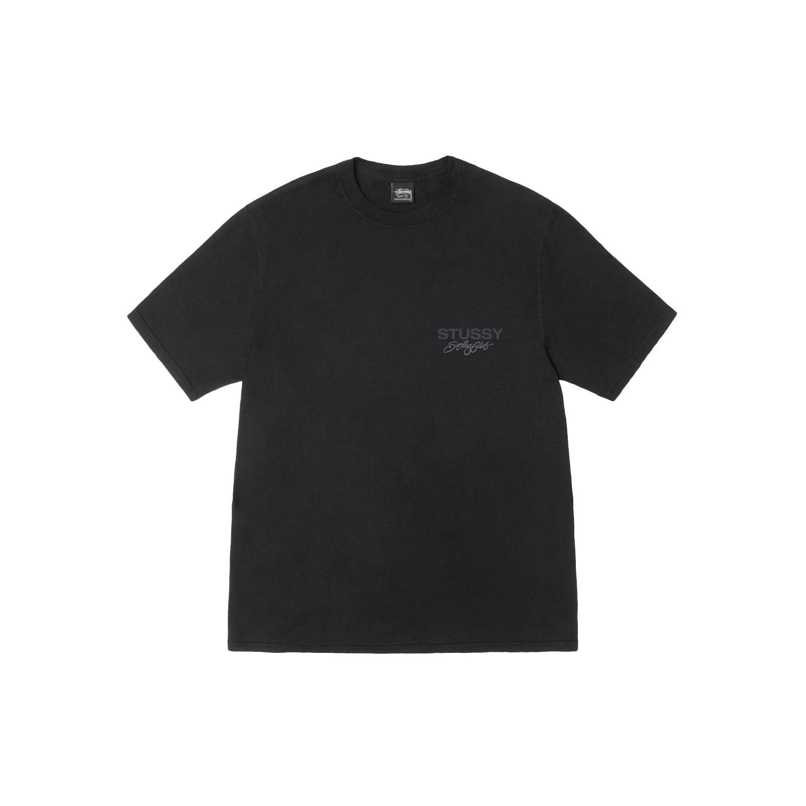 STUSSY: Surf Club Pig. Dyed Tee (Black) | DSMG E-SHOP STUSSY: Surf Club Pig. Dyed Tee (Black) | DSMG E-SHOP