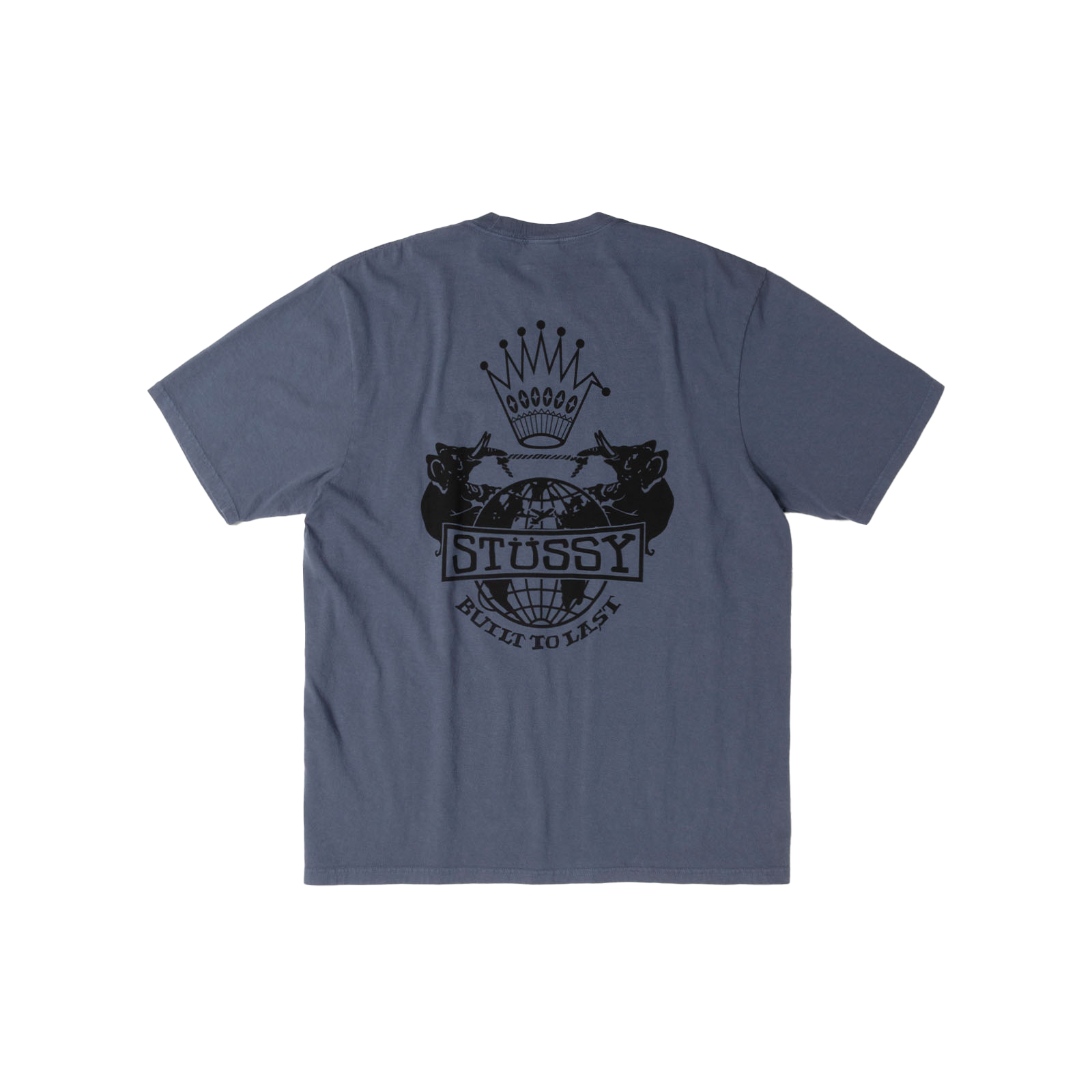 STUSSY: Built To Last Pig. Dyed Tee (Navy) | DSMG E-SHOP