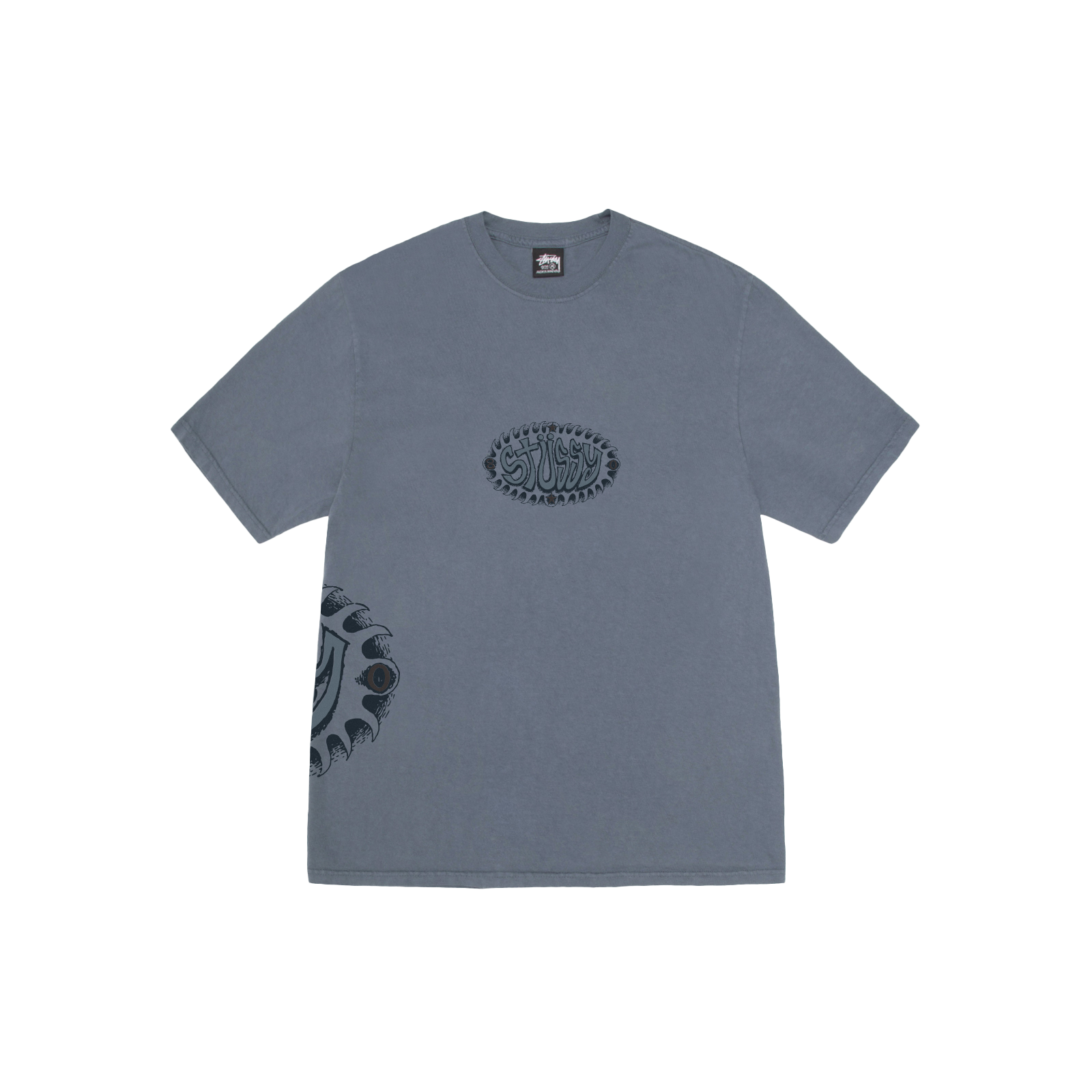 STUSSY: Wave Oval Pig. Dyed Tee (Navy) | DSMG E-SHOP STUSSY: Wave Oval Pig. Dyed Tee (Navy) | DSMG E-SHOP