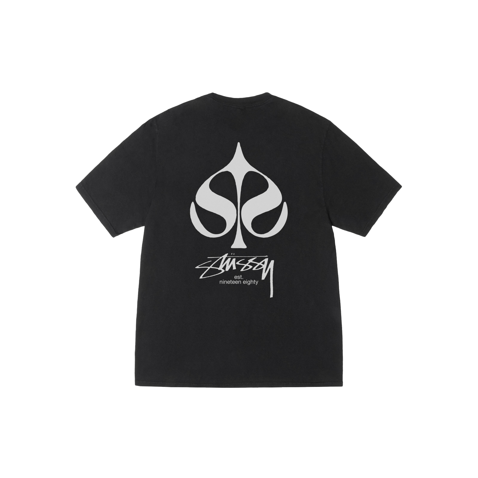 STUSSY: Spade Pig. Dyed Tee (Black) | DSMG E-SHOP