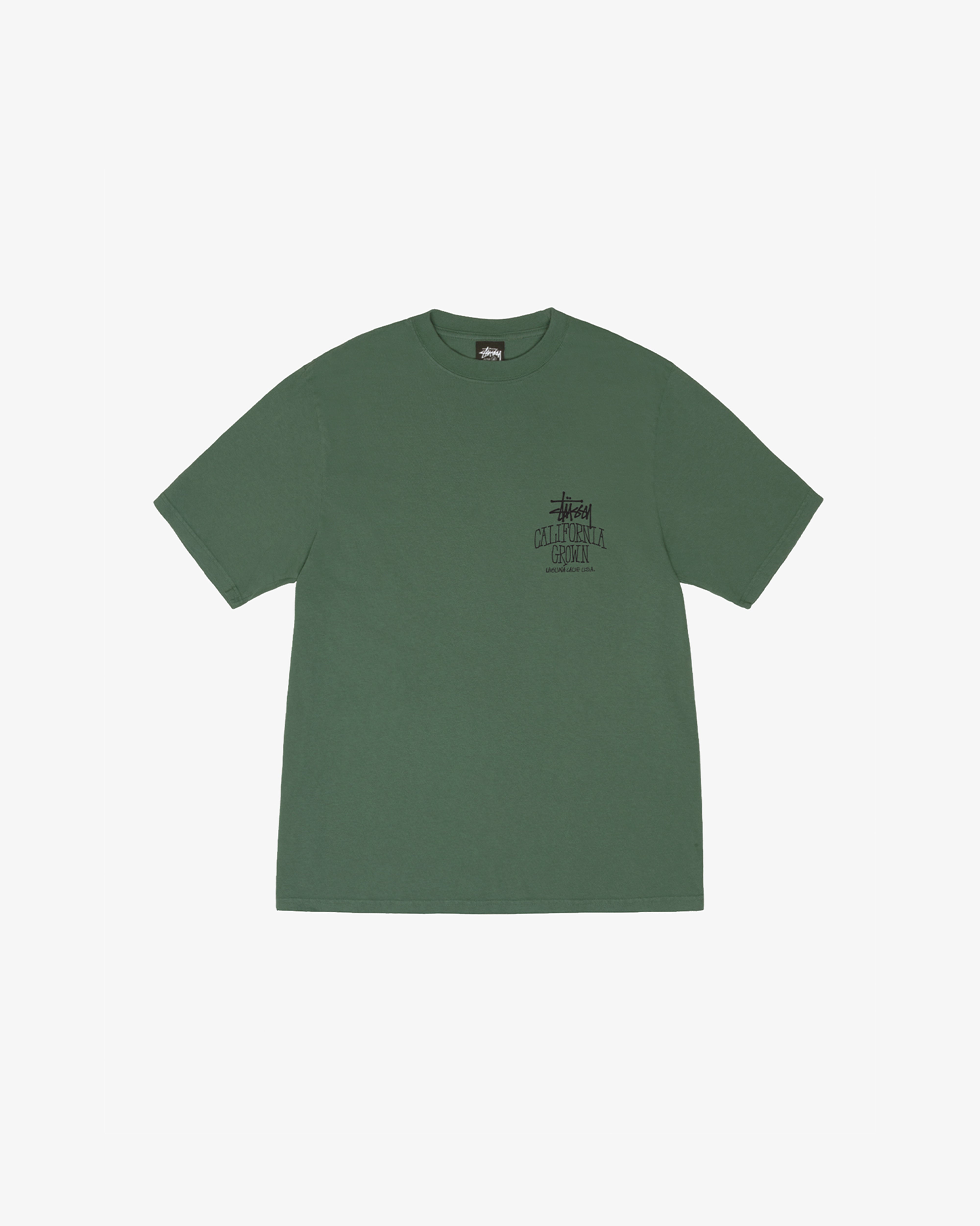 STUSSY: Cali Grown Pig. Dyed Tee (Pine) | DSMG E-SHOP
