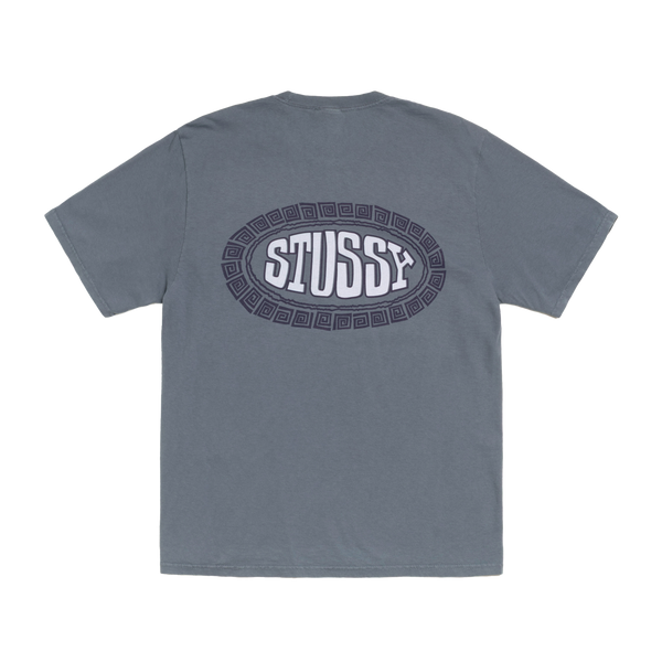 STUSSY - Tile Oval Pig. Dyed Tee - (Navy)