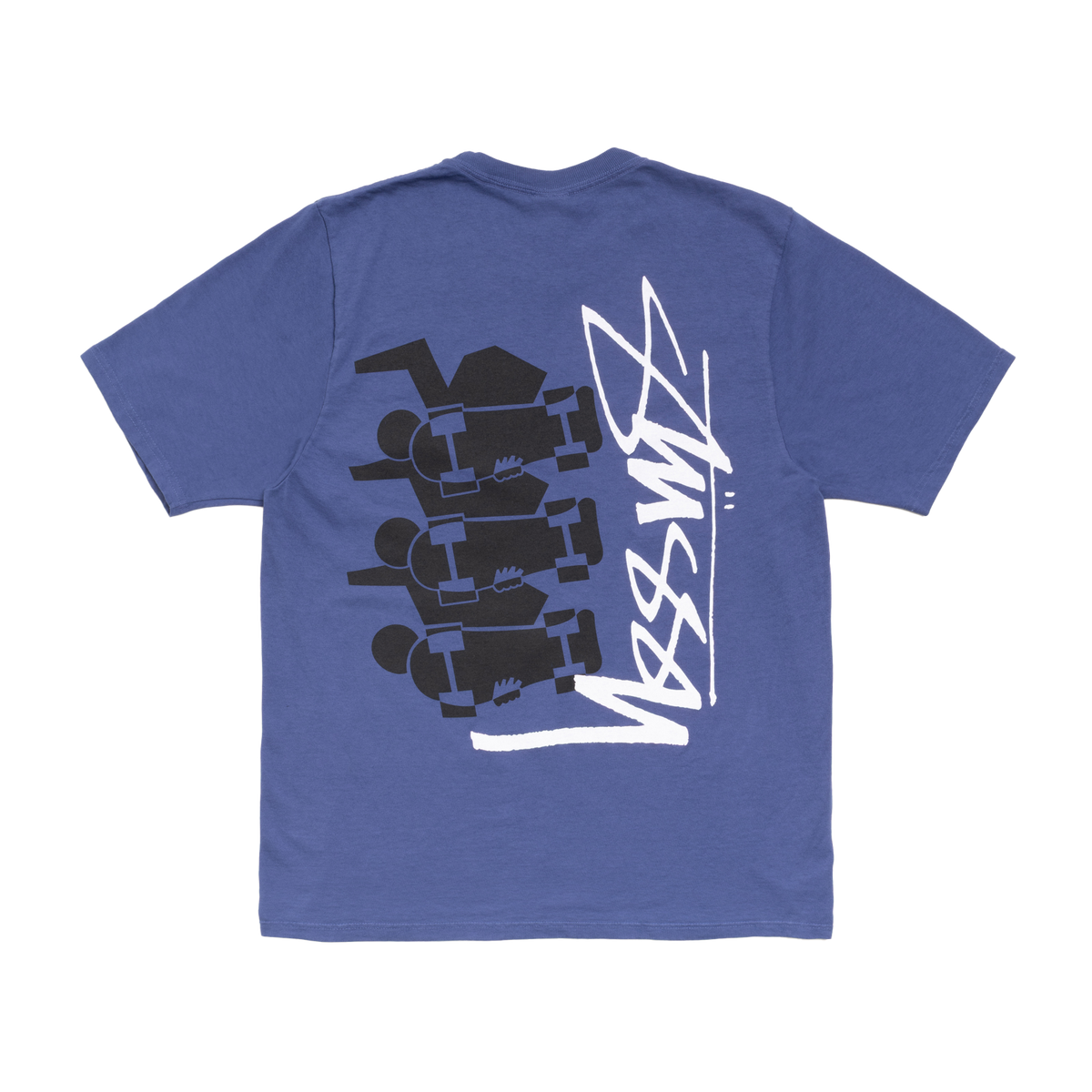 STUSSY: Skate Stack Pig. Dyed Tee (Indigo) | DSMG E-SHOP