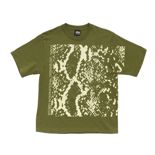 STUSSY - Snakeskin Tee - (Olive)