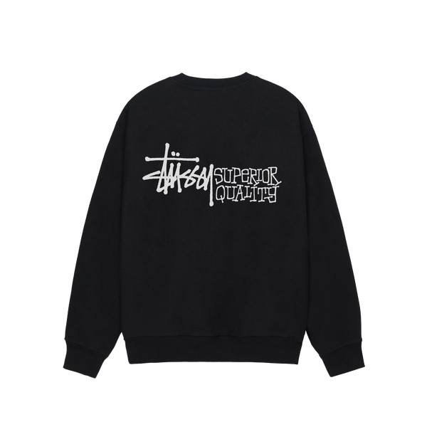 STUSSY - Superior Quality Crew - (Blac)