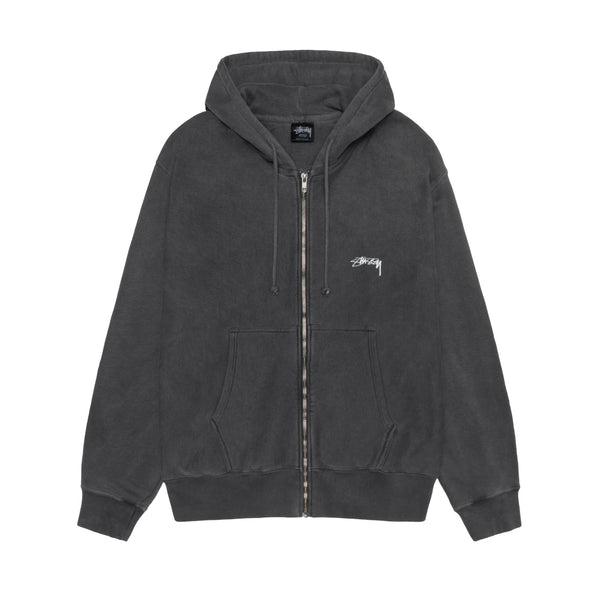 STUSSY - Smooth Stock Pig Dyed Zip Hood - (Blac)