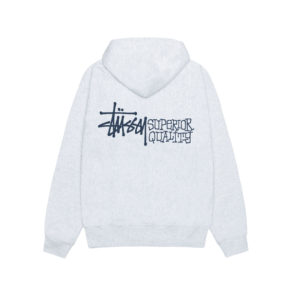 STUSSY - Superior Quality Zip Hood - (Ashh)